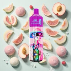 JNR Alien Max 18000 Bouffées Double Mesh Pêche Blanche Framboise