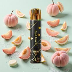 JNR Black&Golden 800 Bouffées Sans Recharge Pêche Fruit Vape Jetable