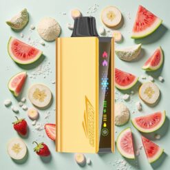 JNR Cruiser 12000 Puffs Écran Animé Fraise Noix de Coco Pastèque