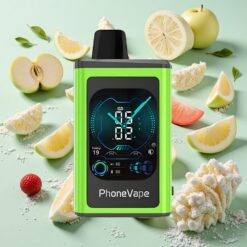 JNR PhoneVape 30000 bouffées Rechargeable par Type-C et Pomme Verte Glacée