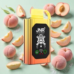 JNR Shisha Hookah Box 20500 Bouffées Dual Mesh Coil & Dual Core Pêches Juteuses