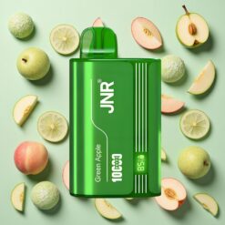 JNR Tank 10000 Puffs Affichage Numérique Charge Rapide Type-C Pomme Verte Pêche Poire