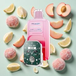 JNR VapeWatch 30000 Bouffées 1000mAh Charge Rapide Type-C Pêche Géorgienne