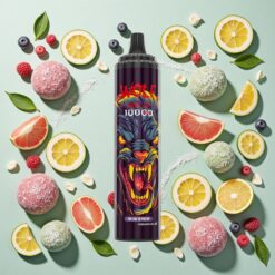 JNR Wolf Niplo 10000 Bouffées 20ml Fermentation de Fer Type-C Rapide