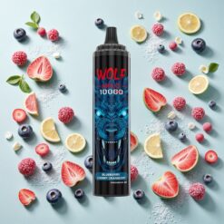 JNR Wolf Niplo 10000 Bouffées 20ml Myrtille Cerise Canneberge