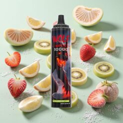 JNR Wolf Niplo 10000 Bouffées Charge Rapide Type-C Fraise Kiwi