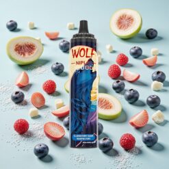 JNR Wolf Niplo 10000 Bouffées Type-C Charge Rapide Myrtille Framboise Acidulée