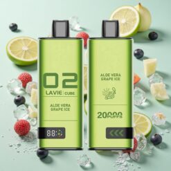 Lavie Cube 20000 Bouffées Vape Jetable Aloès Vera Glace Raisin