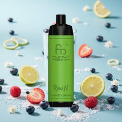 RandM Fumot Chicha 10000 Bouffées E-liquide Prérempli 18ml Myrtille Limonade