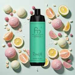 RandM Fumot Chicha 10000 Bouffées LED Éclair Blanc