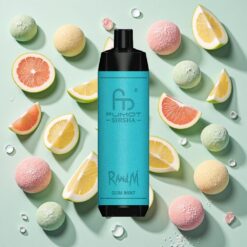 RandM Fumot Shisha 10000 Bouffées E-liquide Prérempli 18ml Menthe Givrée