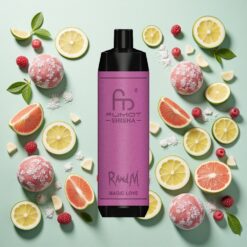 RandM Fumot Shisha 10000 Bouffées Vape Jetable Amour Magique 18ml 0.5% Nicotine