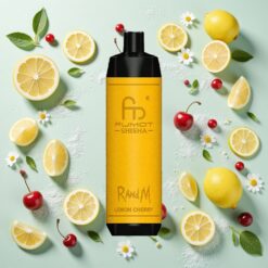 RandM Fumot Shisha 10000 Puffs 18ml Prémélange Citron Cerise Vape Jetable