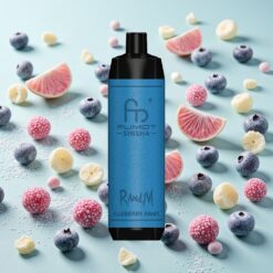 RandM Fumot Shisha 10000 Puffs 18ml Prêt-à-porter Myrtille Raisin