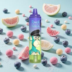 RandM Fumot Tornado 15000 Bouffées Rechargeable USB Type-C Gomme Bulle Myrtille