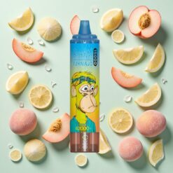 RandM Fumot Tornado 15000 Bouffées Rechargeable USB Type-C Pêche Mangue