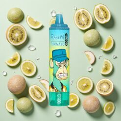 RandM Fumot Tornado 15000 Puffs Rechargeable USB Type-C Kiwi Fruit de la Passion Goyave