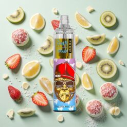 RandM Fumot Tornado 7000 Bouffées 14 ML E-liquide et Fraise Kiwi