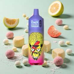 RandM Tornado 9000 Bouffées Rechargeable 850 mAh Écran RGB Skittles