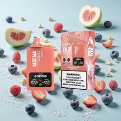 Razz Bar 40000 Bouffées Affichage Écran 2% Nicotine GLACE MYRTILLE_LOVE 66
