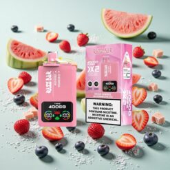 Razz Bar 40000 Bouffées Affichage Écran Baies Mixtes_Pastèque Glacée