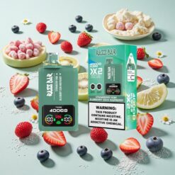 Razz Bar 40000 Bouffées Affichage Écran Fraise Kiwi_Myrtille Framboise Acidulée